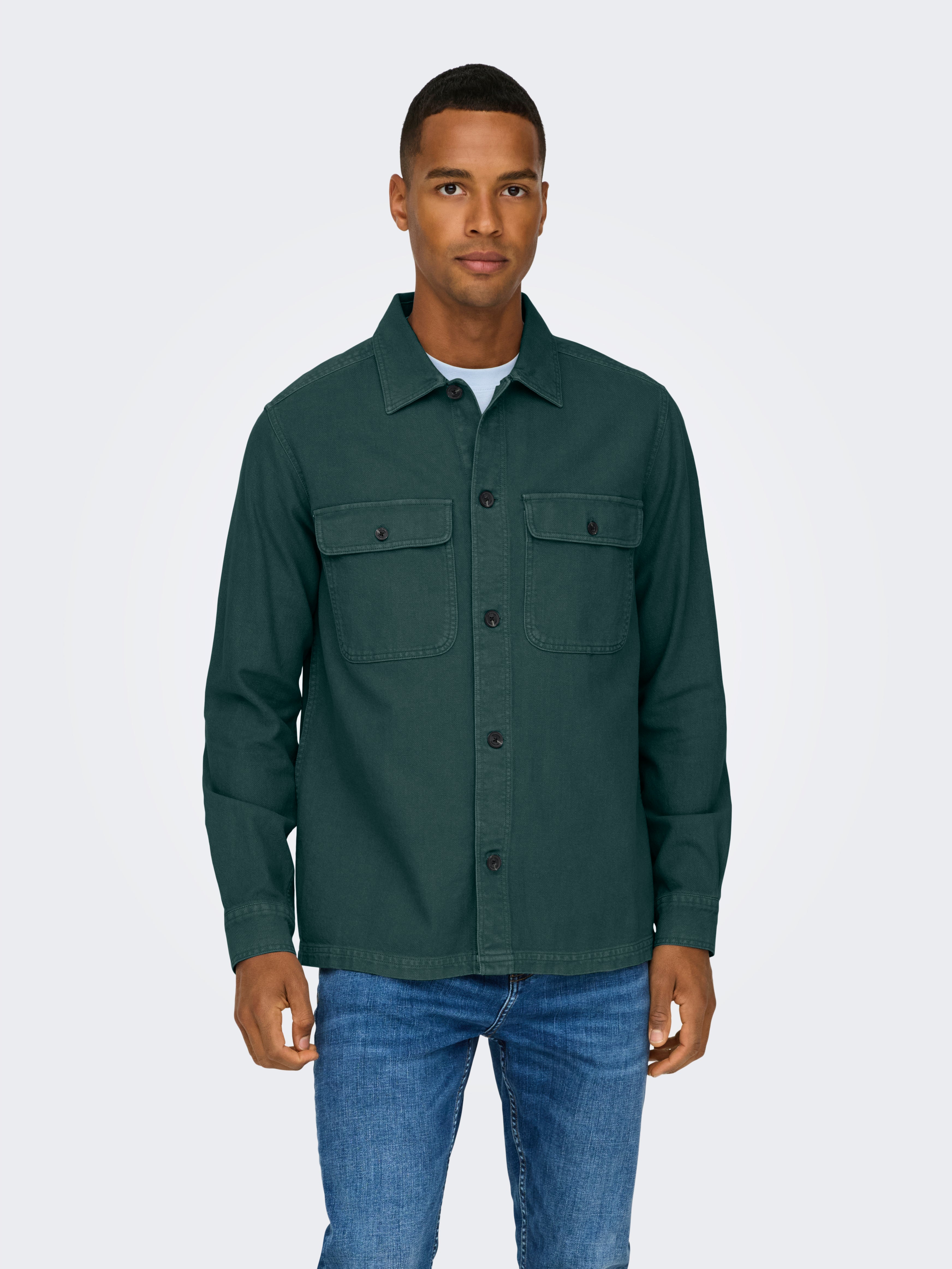 ONSOLIVER Overshirt Darkest Spruce