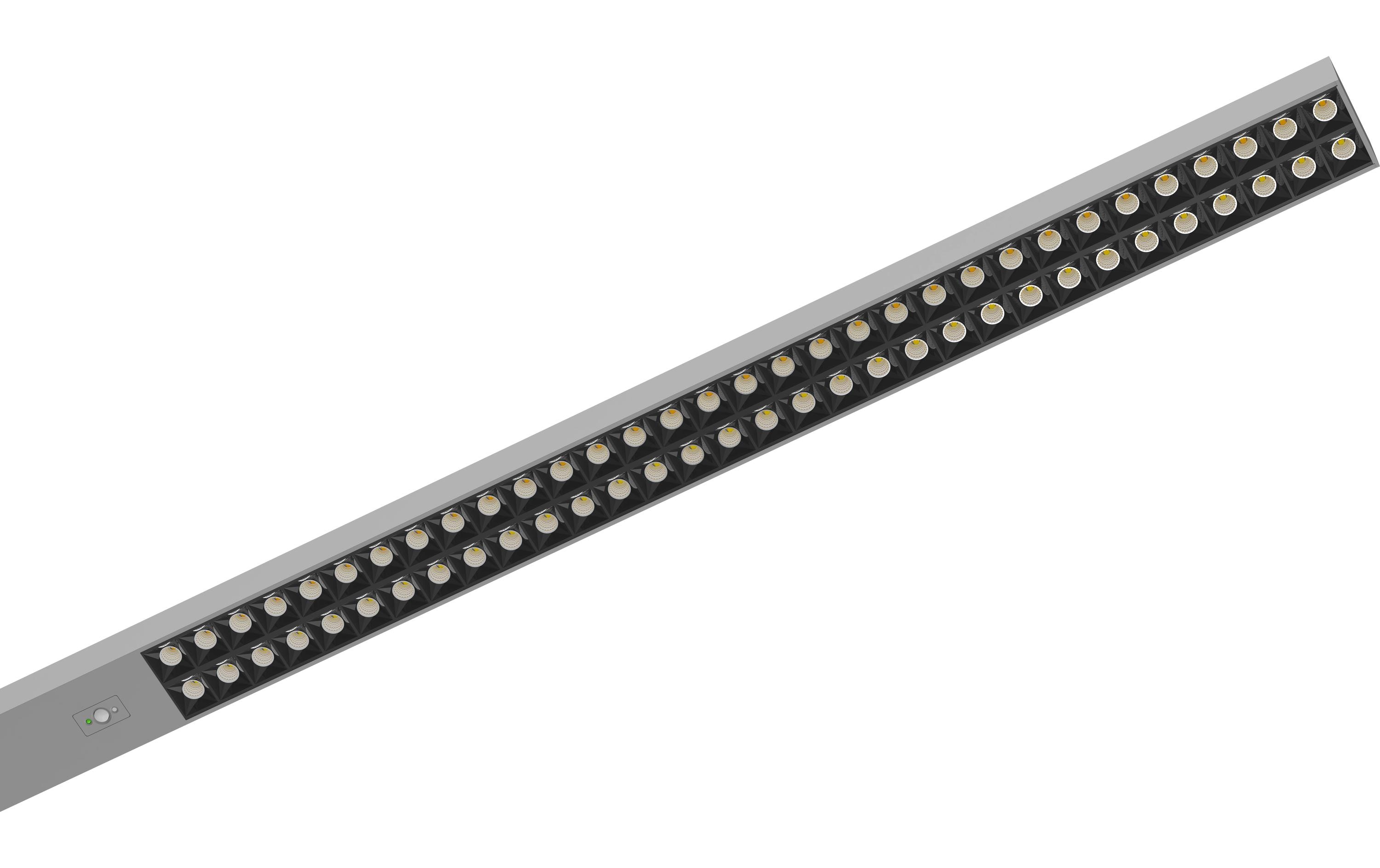 Bürostehleuchte Hybrid Light Four HCL, Silber<br>Arbeitsleuchte