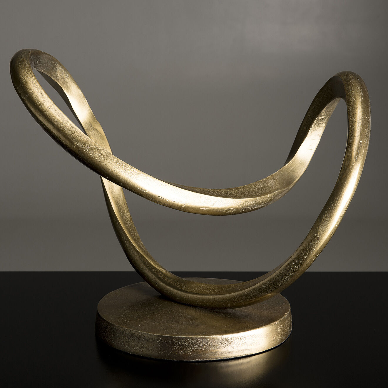 Macabane Sculpture abstraite Jonas dorée - 34x26x24 cm