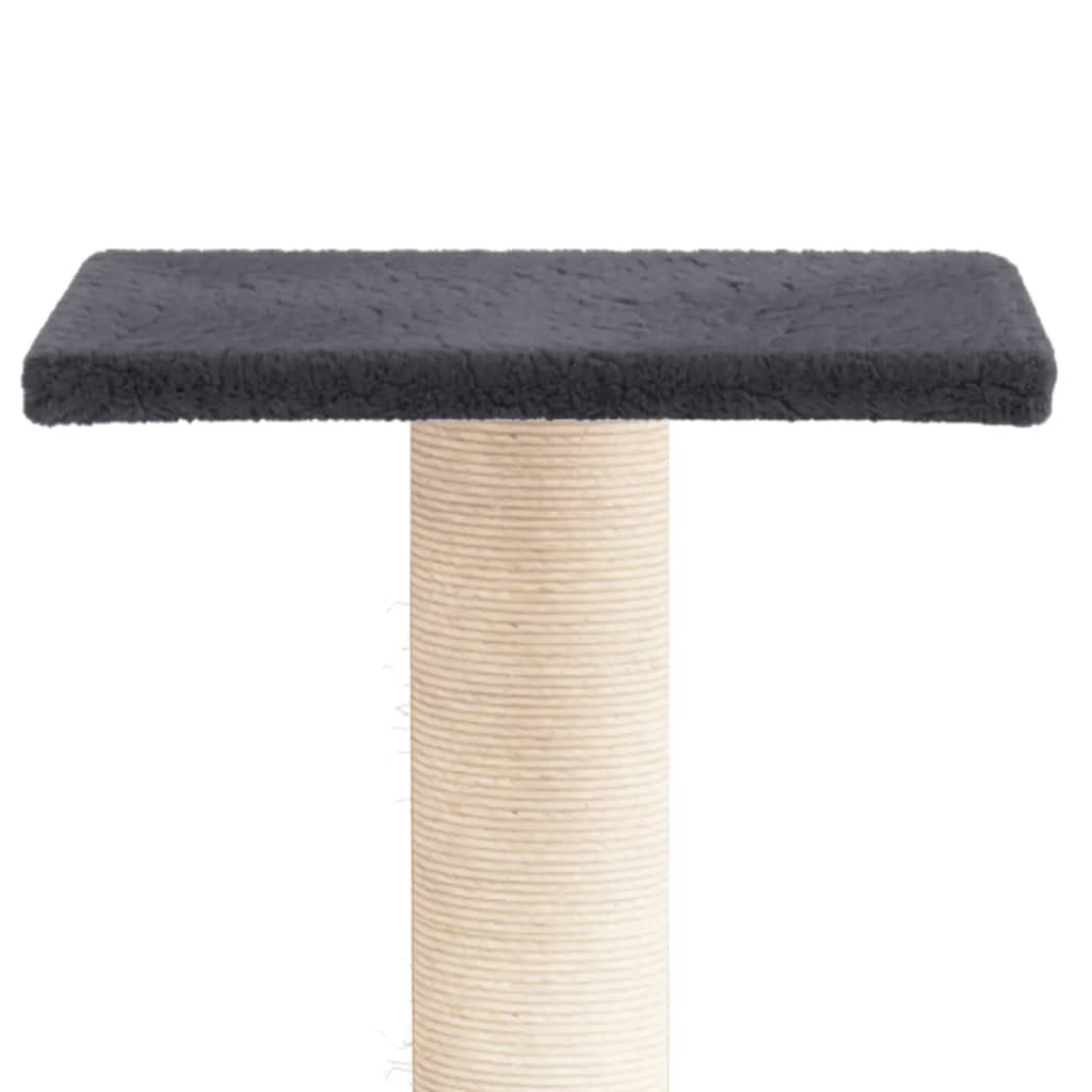 Arranhador para gatos vidaXL com plataforma, cinza escuro, 38 cm