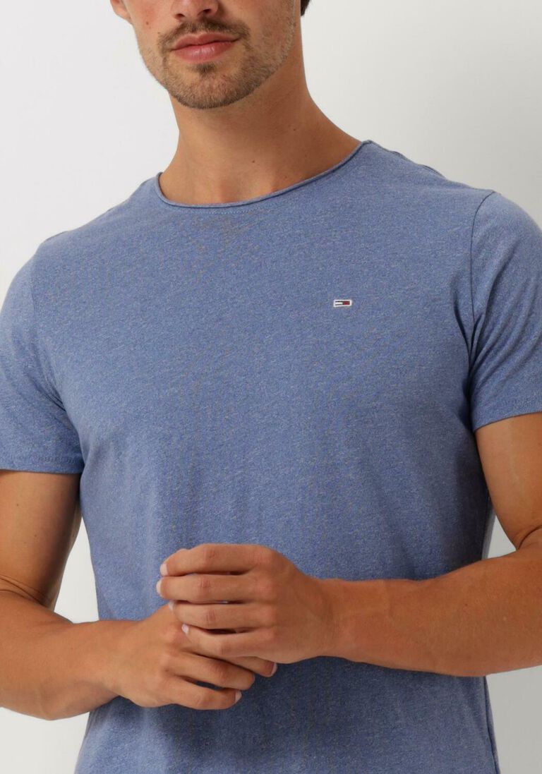 TOMMY JEANS blauwe tommy jeans t-shirt tjm xslim jaspe c neck