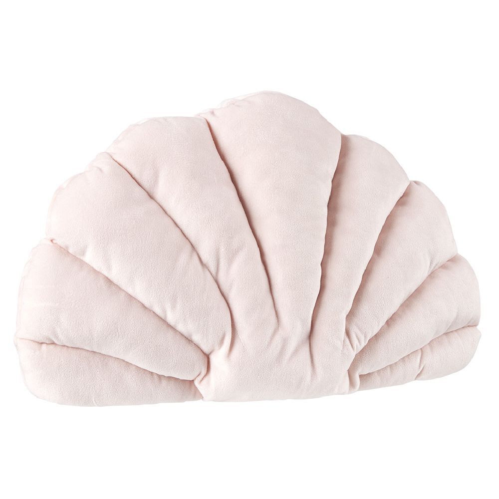 Coussin velours forme coquillage