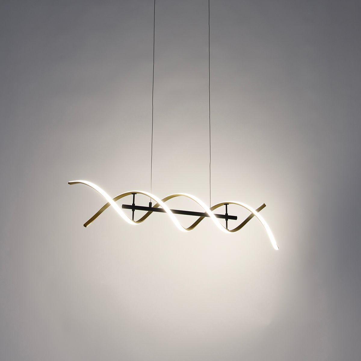 Hanglamp goud incl. LED 3-staps dimbaar in kelvin - Henk