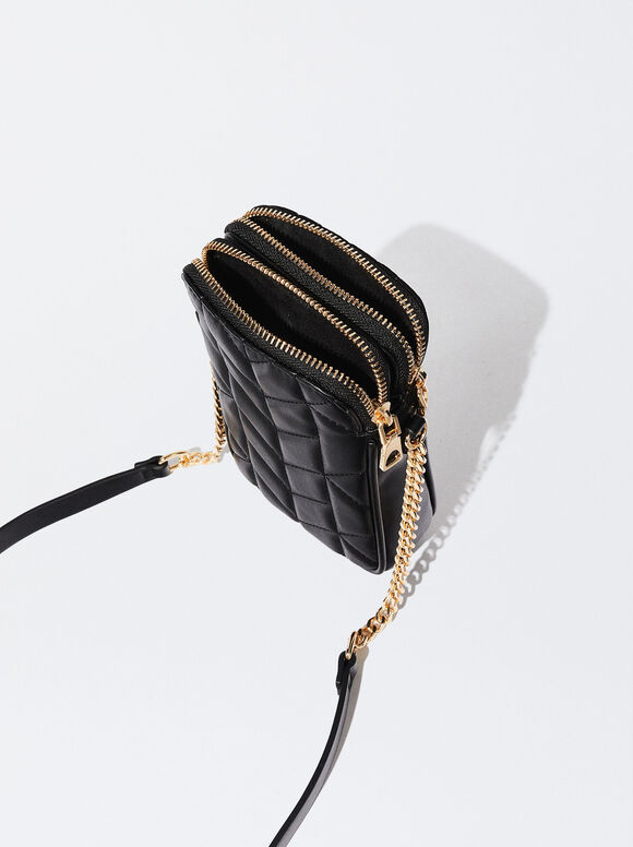 Bolsa acolchoada para celular - Preta