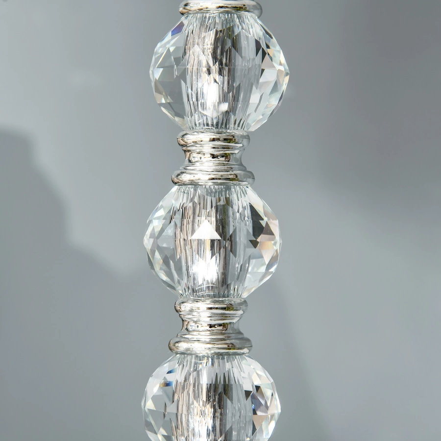 HOMCOM Tischlampe mit Kristalloptik bunt