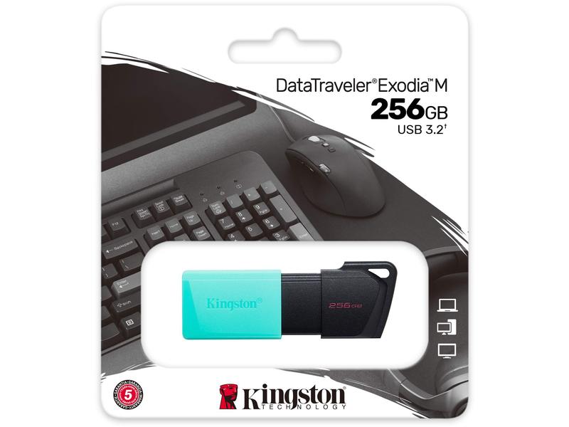 Kingston USB-Stick DataTraveler Exodia M 256 GB USB-Stick mit Schutzkappe