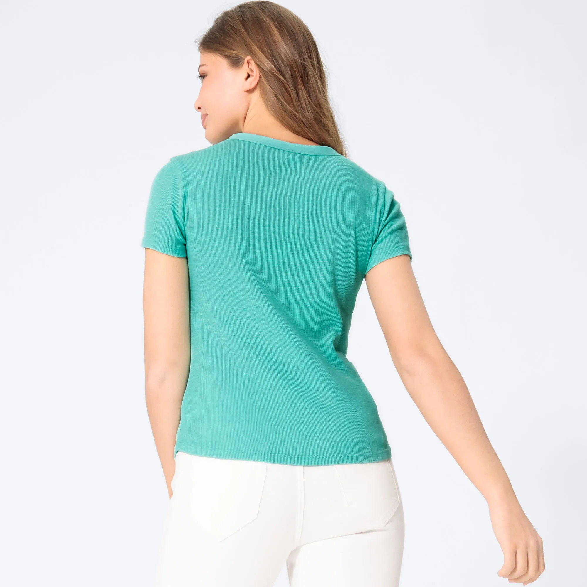 Damen-T-Shirt mit Wasch-Effekt