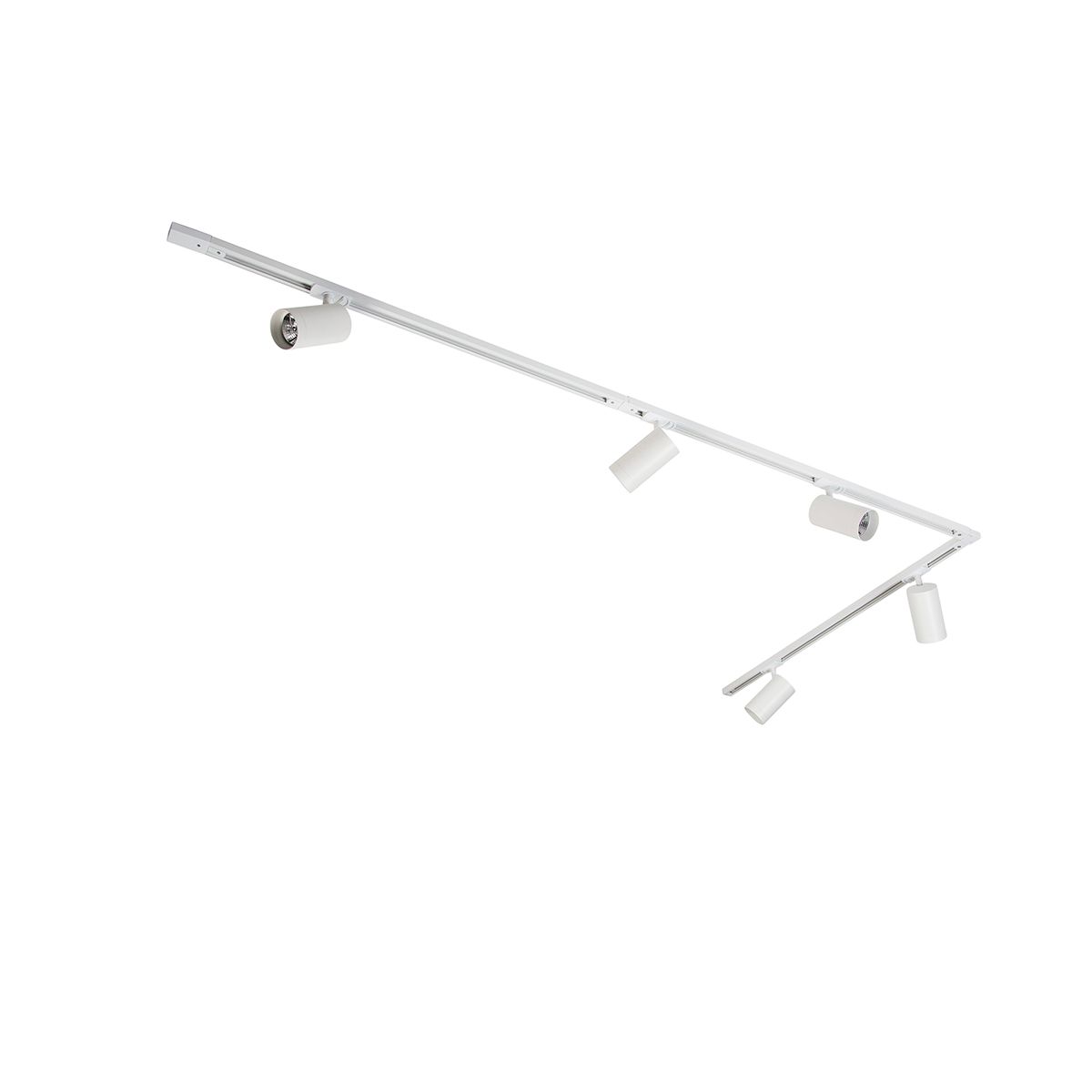 Modern railsysteem met 5 spots wit 1-fase GU10 70mm - Iconic Jeana Luxe