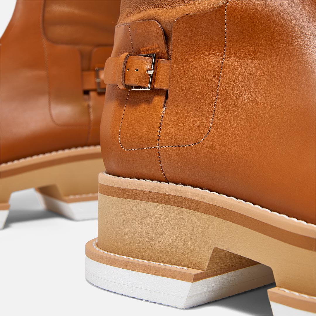ANKLE BOOTS - BEY ankle boots, rust calfskin || OUTLET