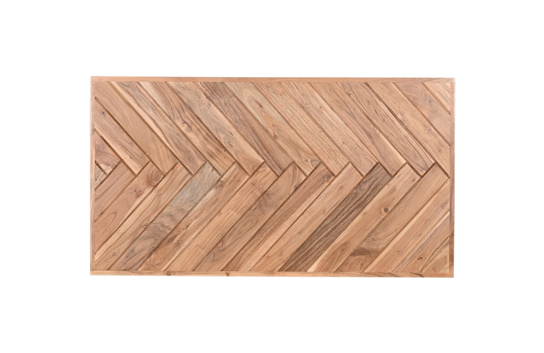 Couchtisch LUANDA 110 x 60 cm Massivholz Akazie natur/schwarz