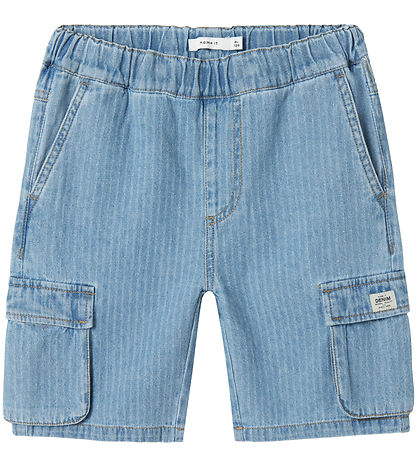 Name It Shorts - NkmRyan - Hellblauer Denim/Streifen