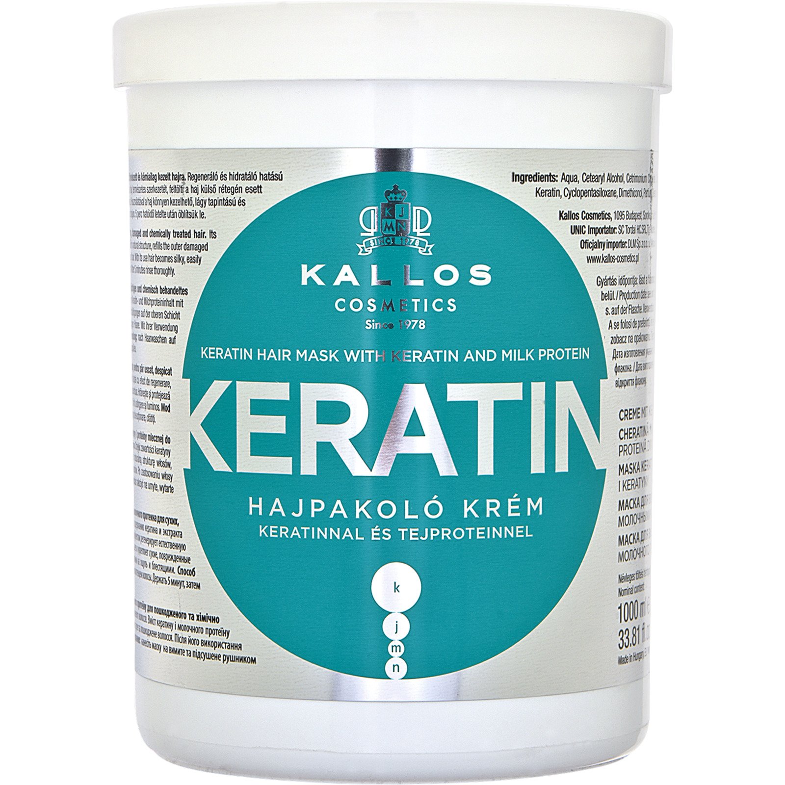 Kallos Haarmaske Keratin 1000 ml
