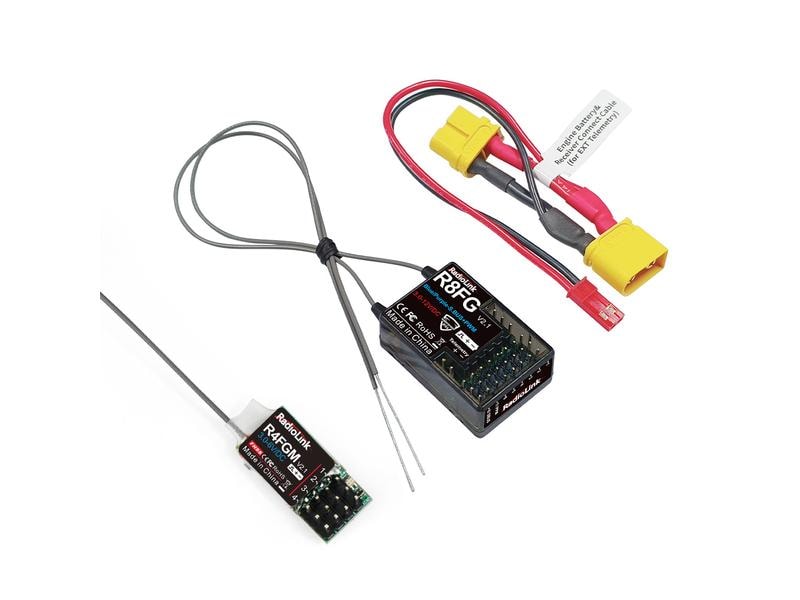 RadioLink Fernsteuerung RC8X 2.4 GHz, 8 Kanal, mit 2 Empfän Professioneller 8-Kanal Sender für RC Fahrzeuge, inklusive 2 Empfänger