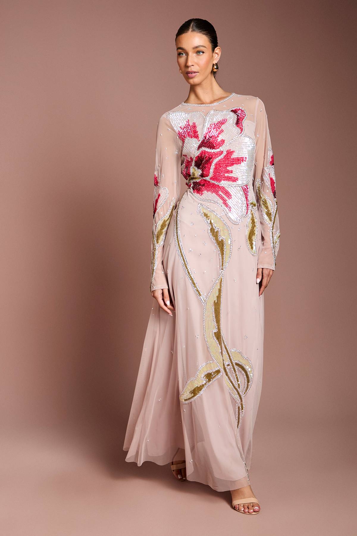 Coast Robe Maxi Florale Ornée À La Main Premium