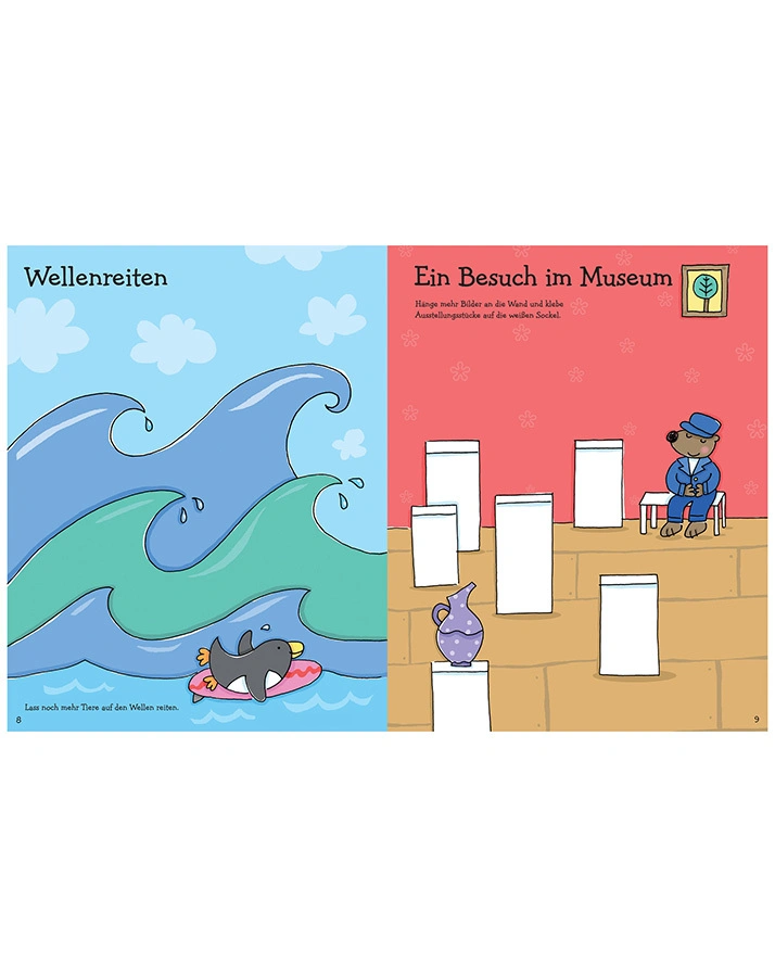 Malen und Stickern: Im Urlaub