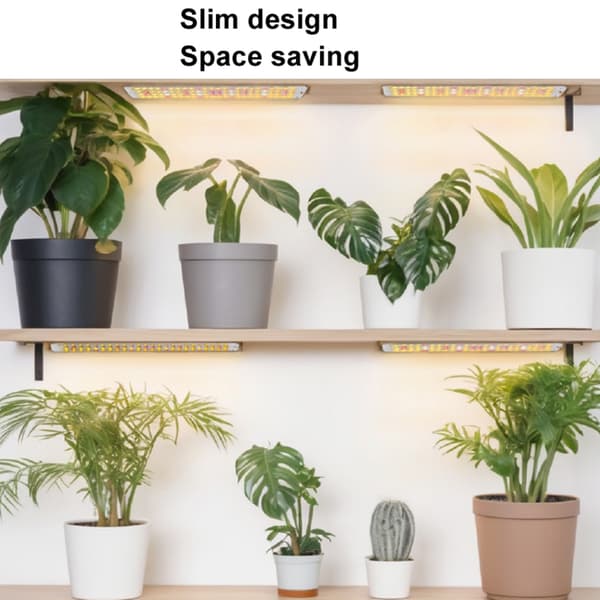 LED Plantelys med 4 paneler og 4-trinns dimmer