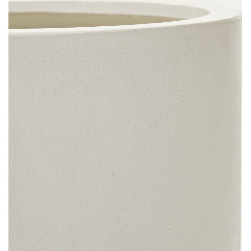 Cache-pot Aiguablava en ciment blanc Ø 42 cm