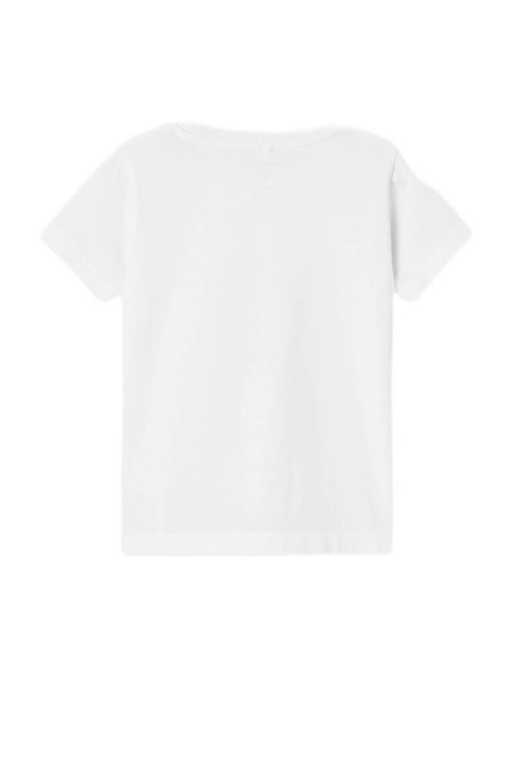 NAME IT T-shirt NMMHOLGER met printopdruk wit