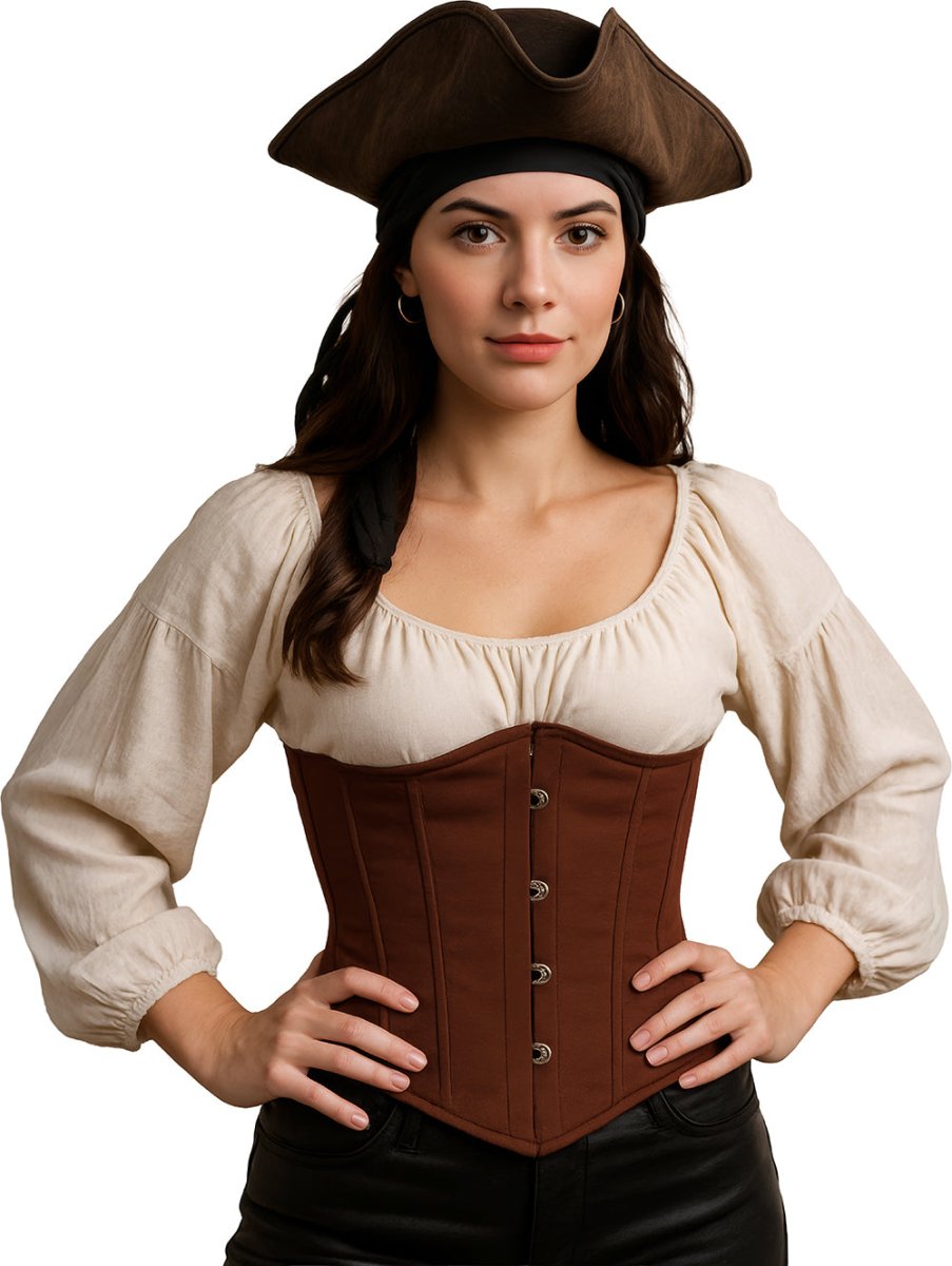 Bruine Corset Dames Piraat