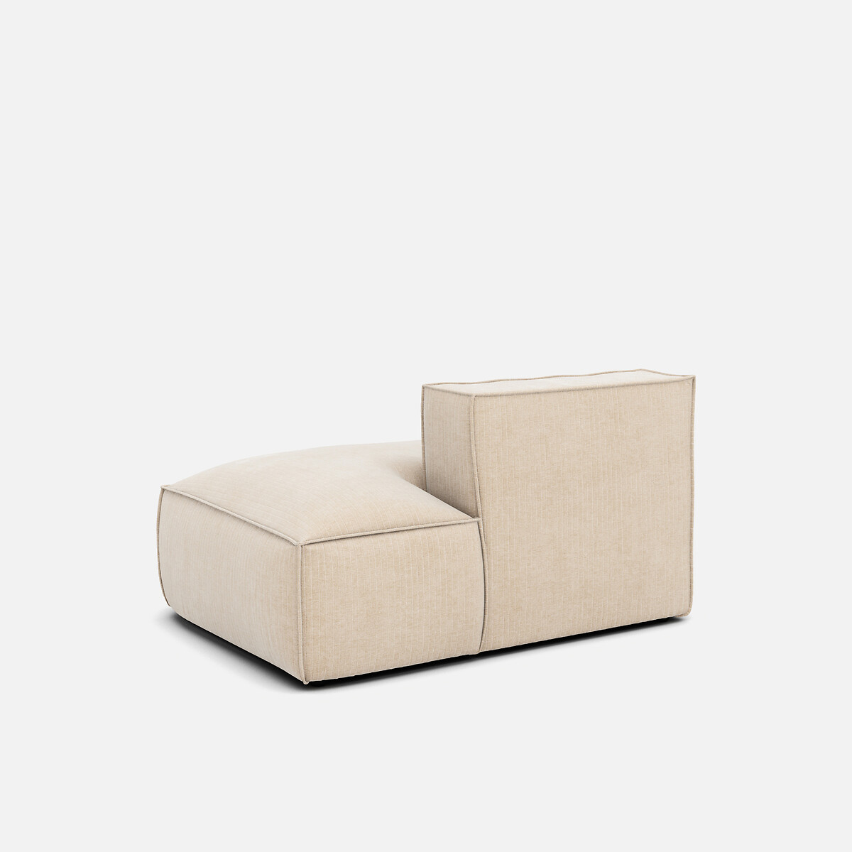 LA REDOUTE INTERIEURS<br>Sofá lounge, direito, veludo vintage, Seven