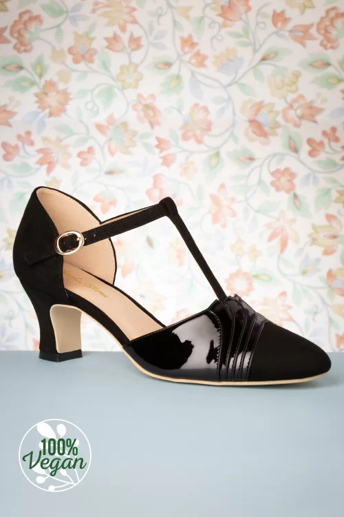 Charlie Stone New York luxe pumps in zwart