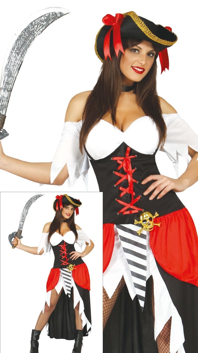 Piratenpak Dames Rood Luxe