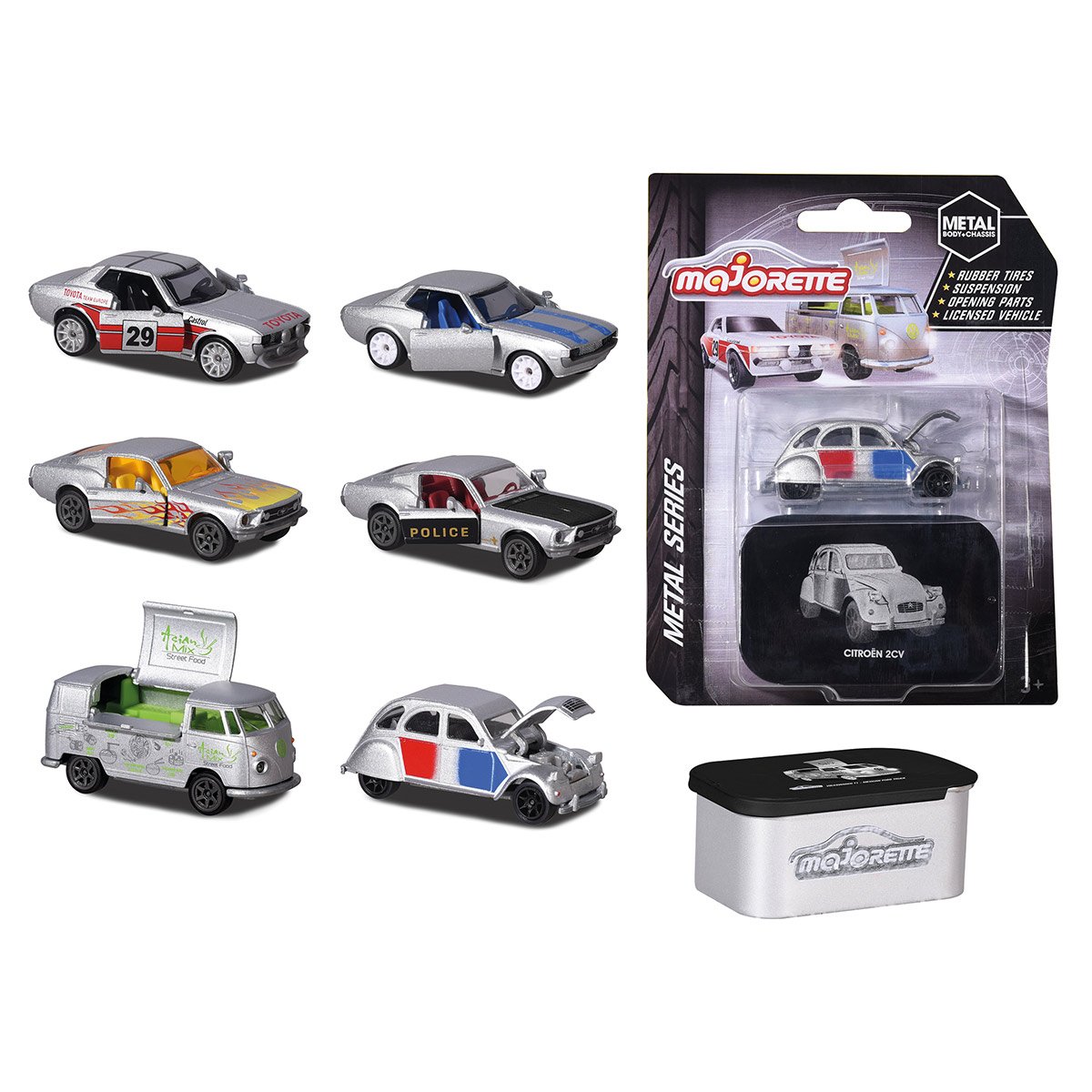 Majorette - Coffret 6 véhicules en métal échelle 1:64ème