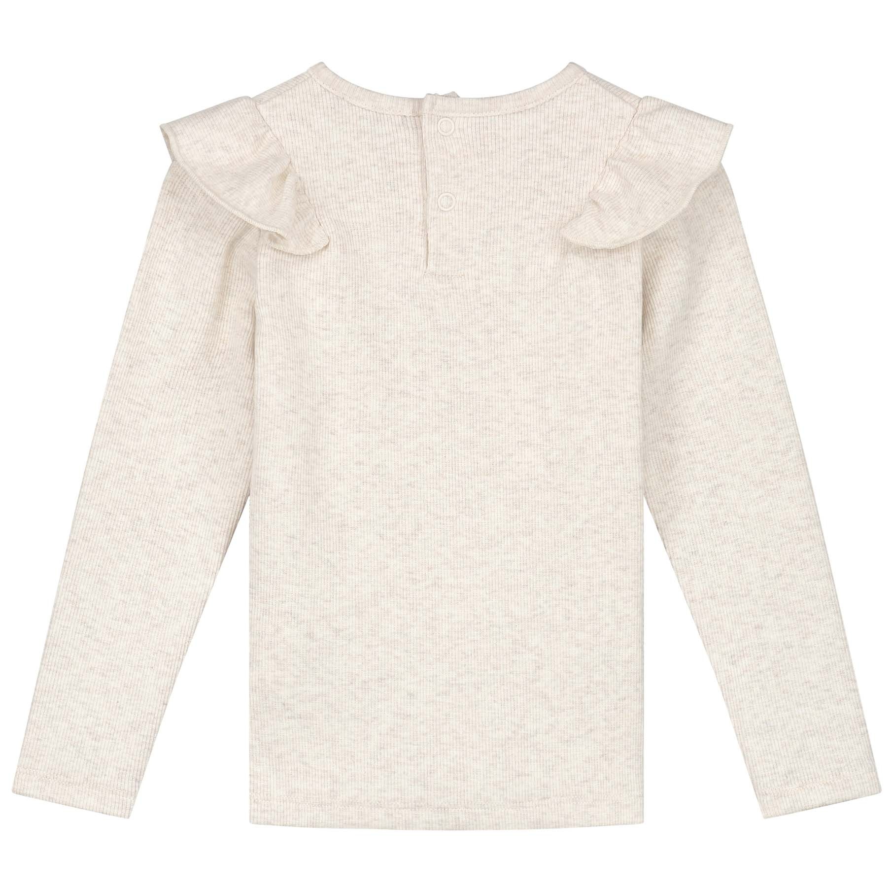 Sweet Petit peuter shirt rib Ilse lange mouwen effen beige