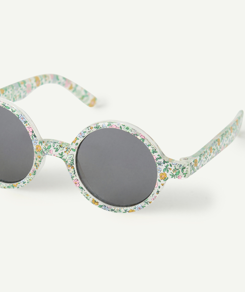 lunettes de soleil rondes bébé fille imprimé fleuri