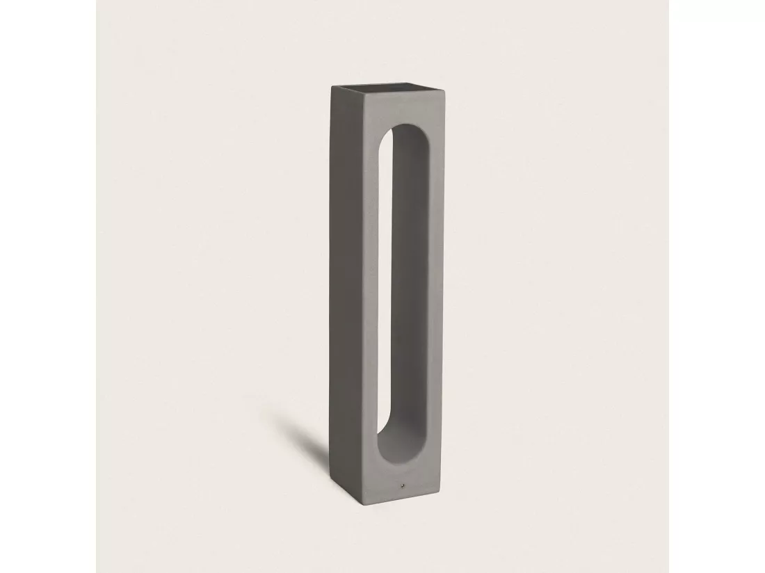 Balise Extérieure LED Dimmable 6W Ciment Sylexa 70 cm Gris Pierre