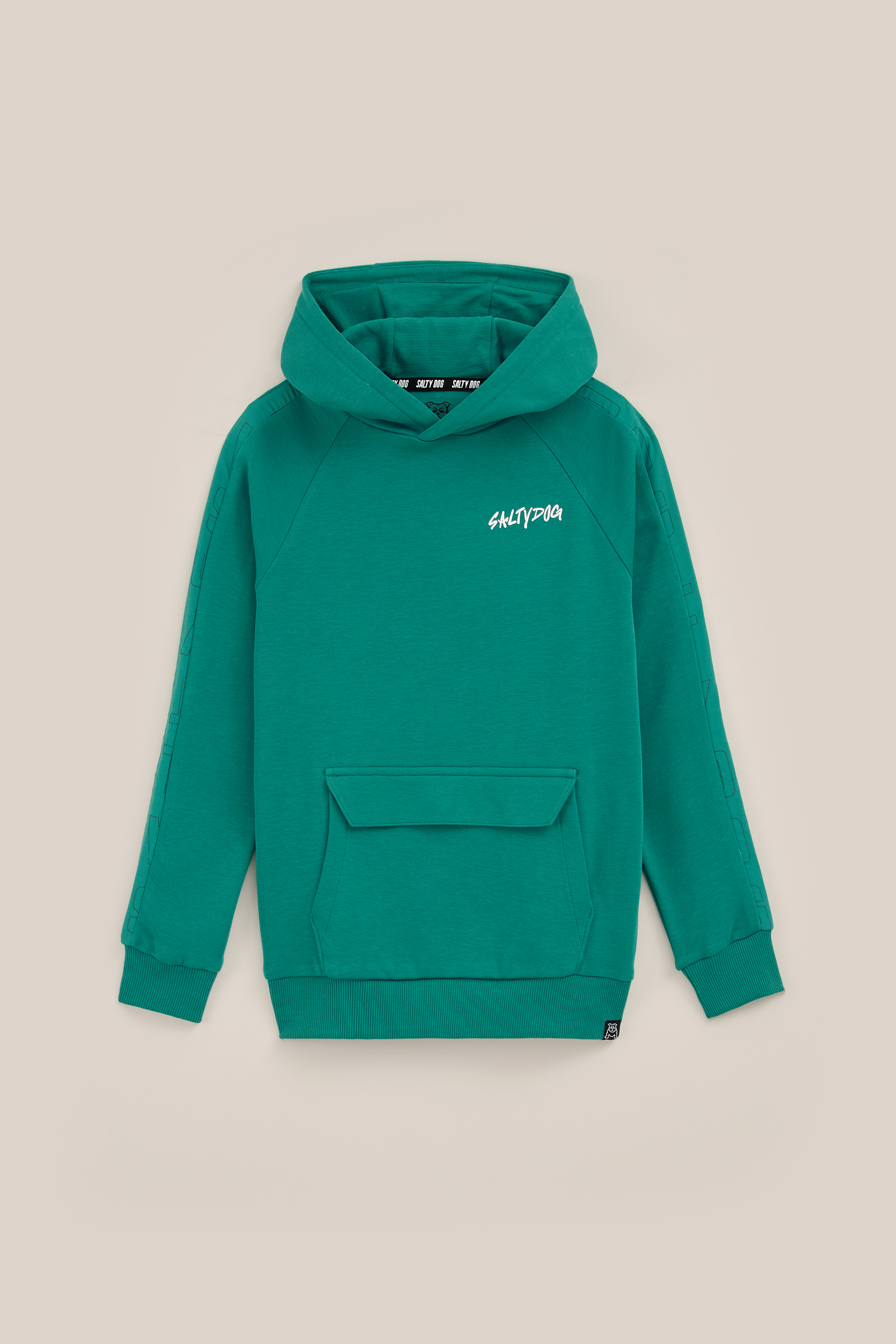 Jongens hoodie met opdruk Salty Dog Petrol