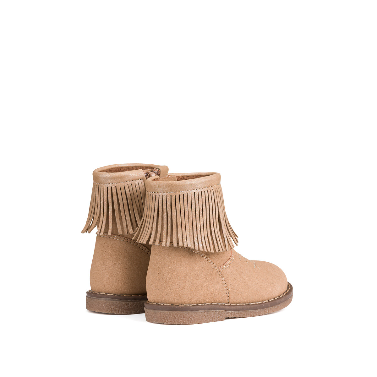 COLEÇÃO LA REDOUTE<br>Botas de cano curto com franjas