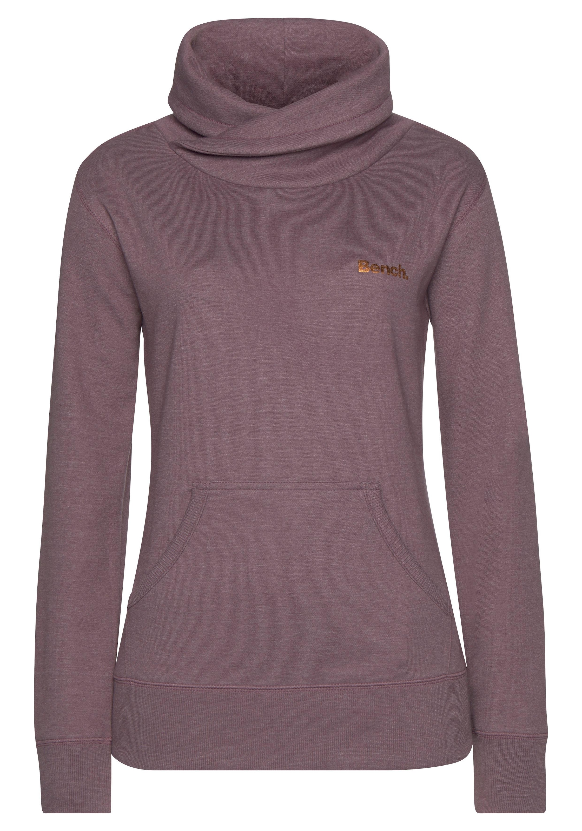 Bench. Loungewear Longsweatshirt , mit Stehkragen in Layeroptik und Kängurutasche, Loungewear