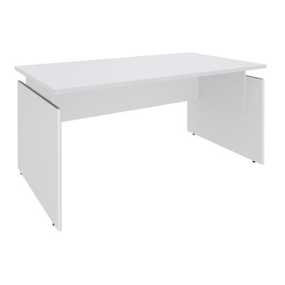 Bureau INEO JET UP Bureau Vallée - Réglable en hauteur - L160 x H74/78/82 x P80 cm - Pieds blanc - plateau blanc - Entretoise Blanc