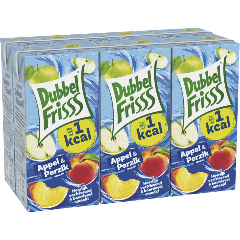 DubbelFrisss Appel & perzik 6-pack