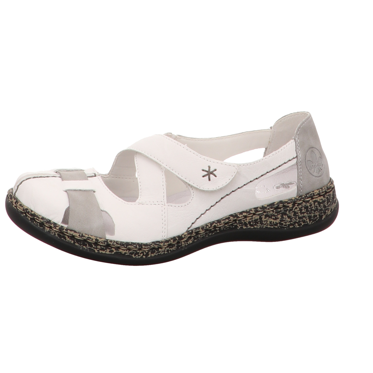 Rieker Slipper weiß weiss/weiss kombi