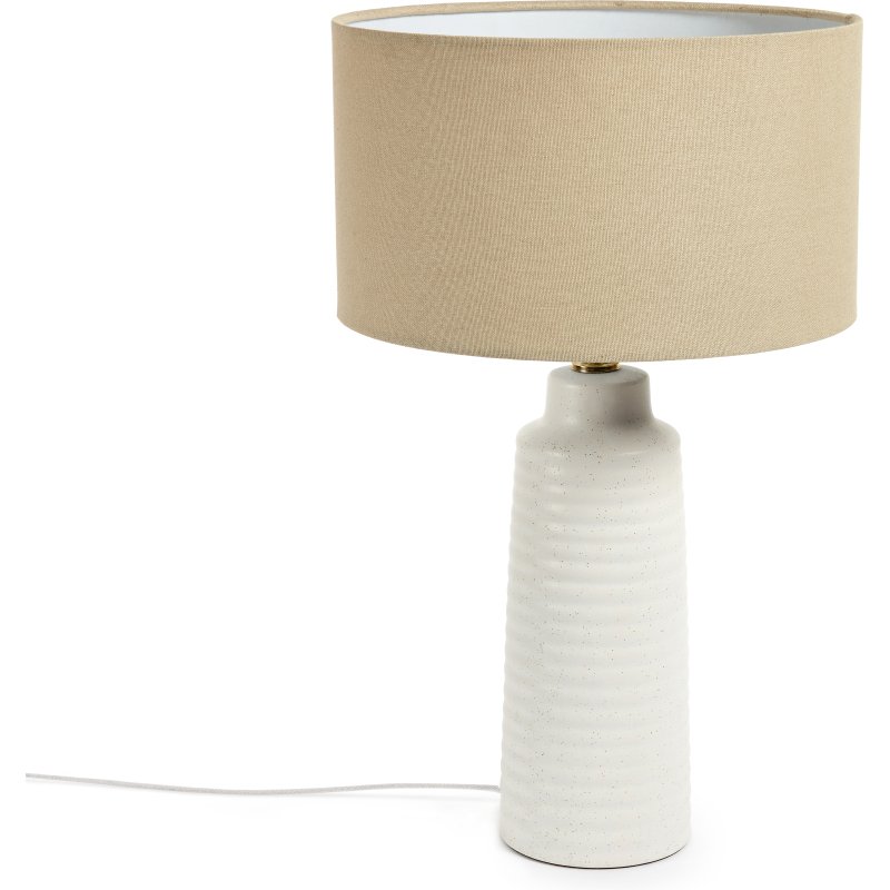 Lampe de table Mijal en céramique finition blanche