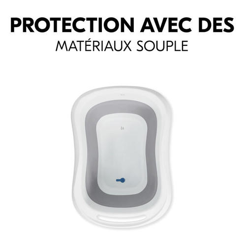 Baignoire compacte Wash N Fold - Blanc/gris - HAUCK