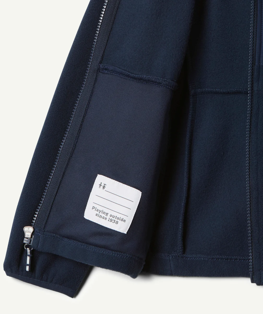 COLUMBIAPULL GARÇON FAST TREK III POLAIRE BLEU MARINE AVEC ZIP