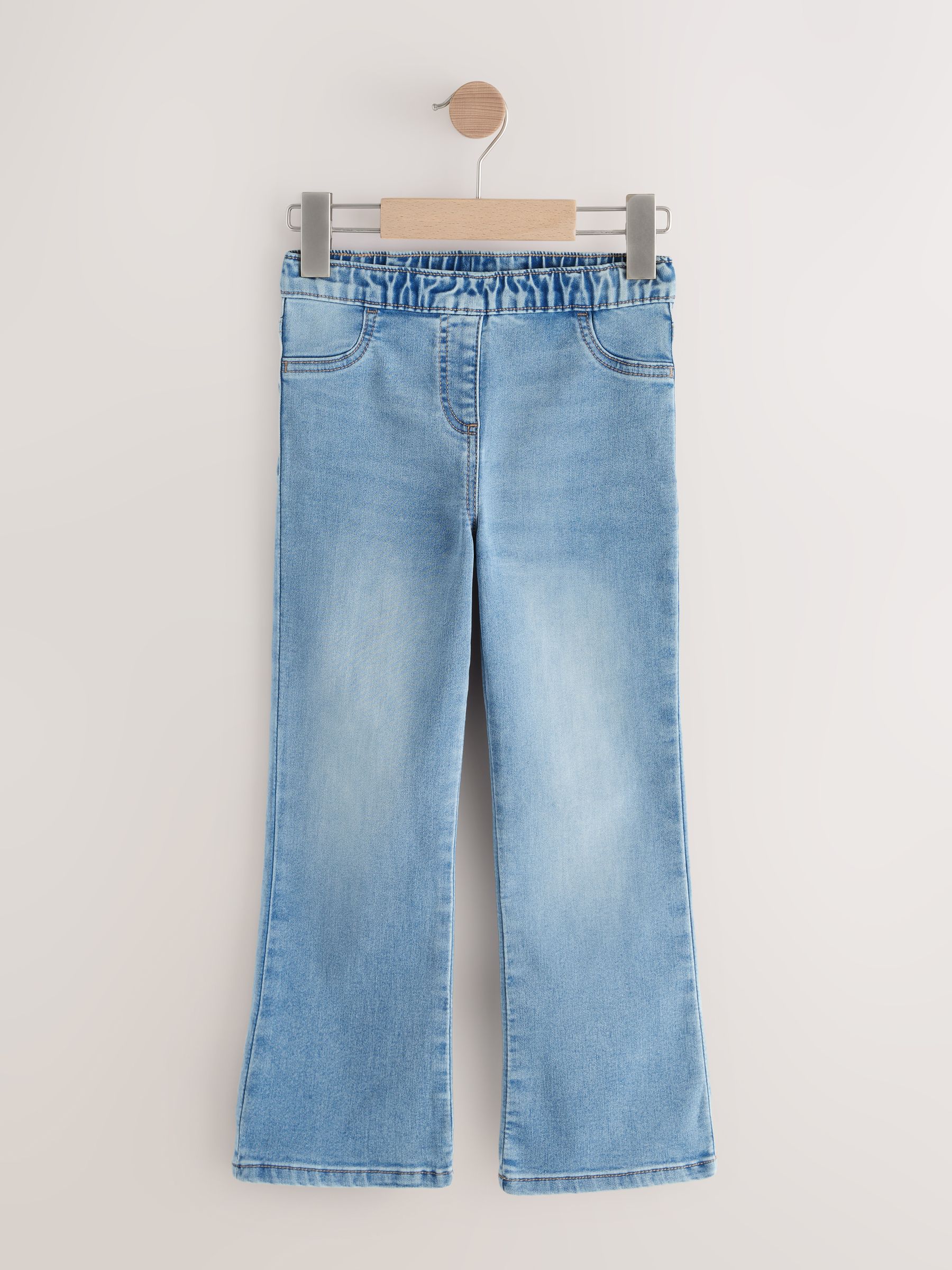 Lichtblauw - Pull-on flare jeans (3-16jr)