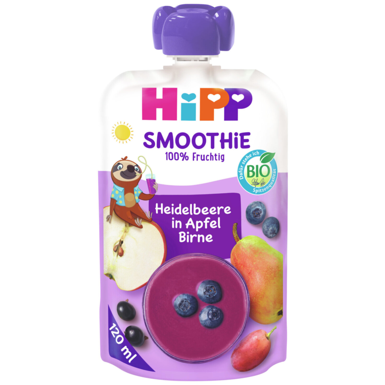 Hipp Bio Smoothie Heidelbeere in Apfel & Banane 12+ Monate