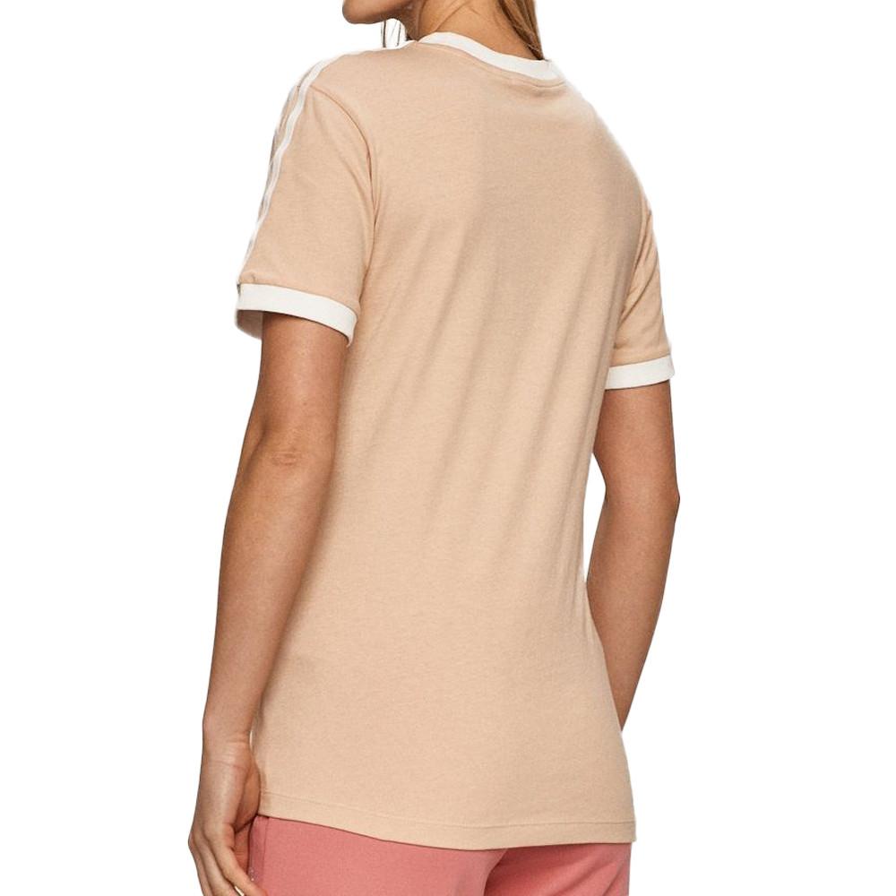 Adidas T-shirt Beige Femme Adidas Stripes