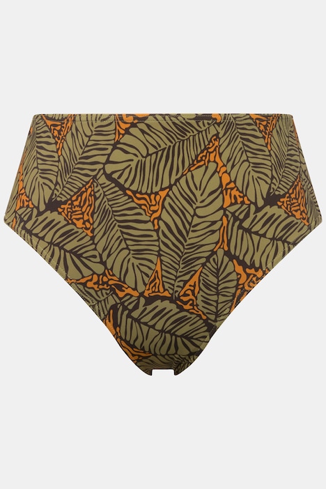 Bikini-Slip, Blätterprint, HighWaist