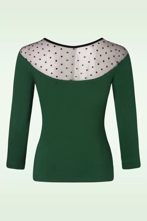 Banned Retro Evita evening top in groen