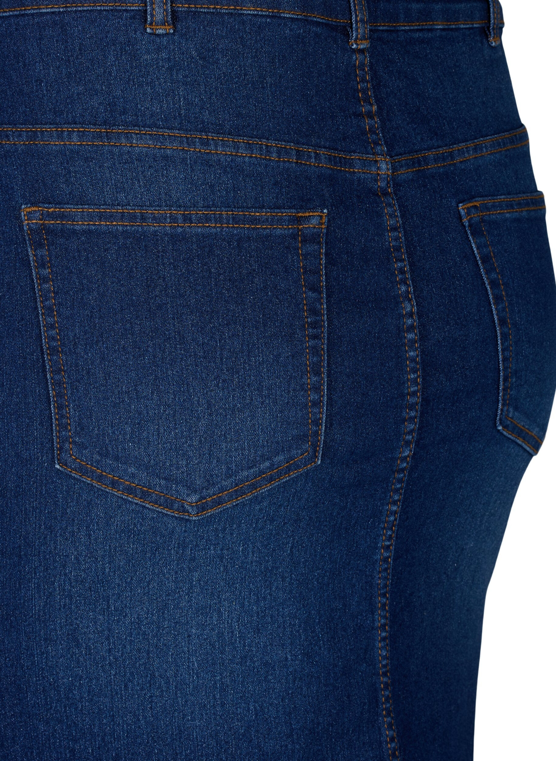 FLASH - Tætsiddende denim nederdel