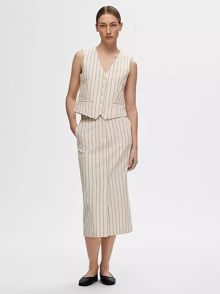 SELECTED FEMME Gilet SLFTANIA-HILDA creme