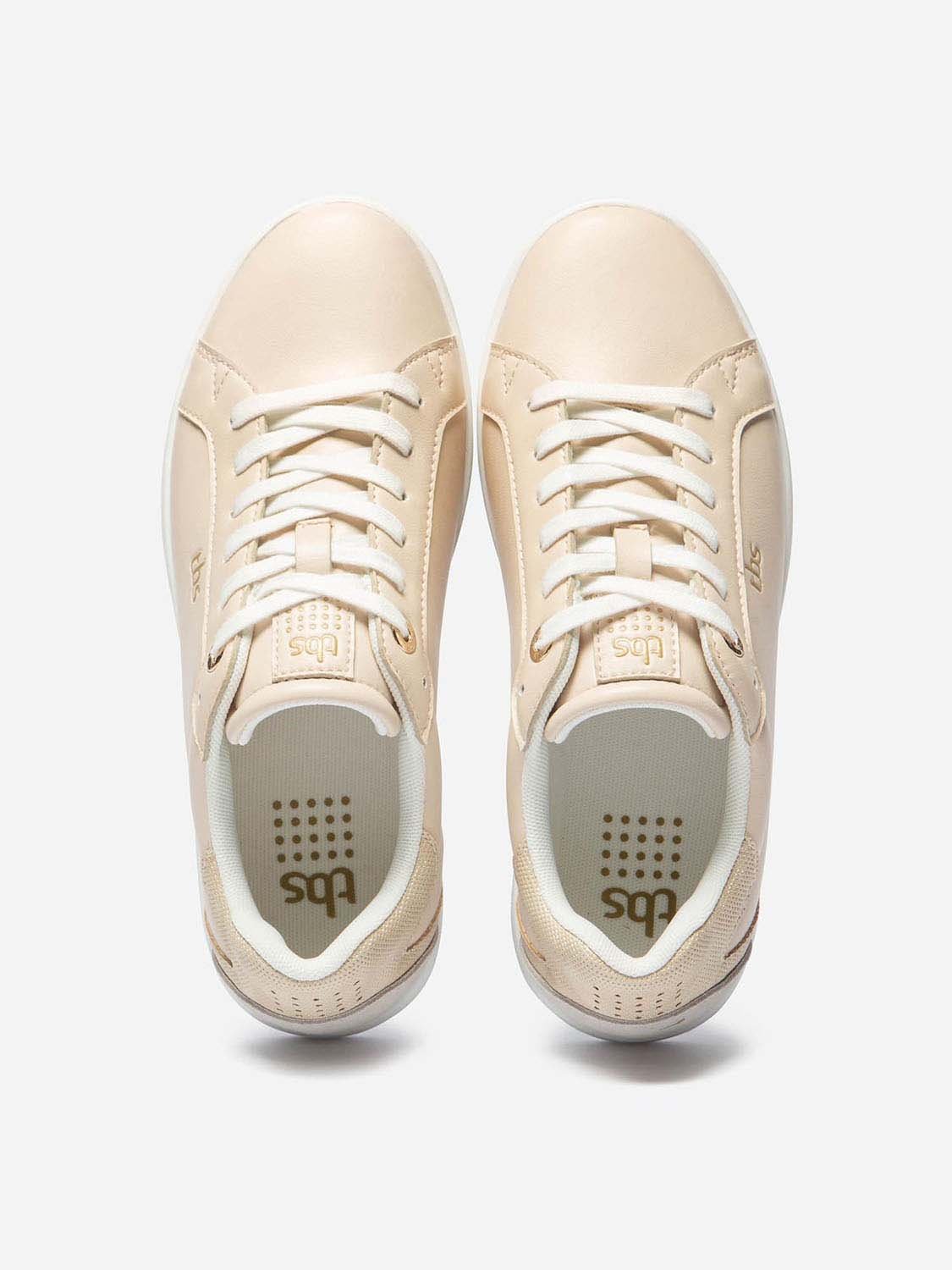 Baskets Femme En Cuir Rose Pastel