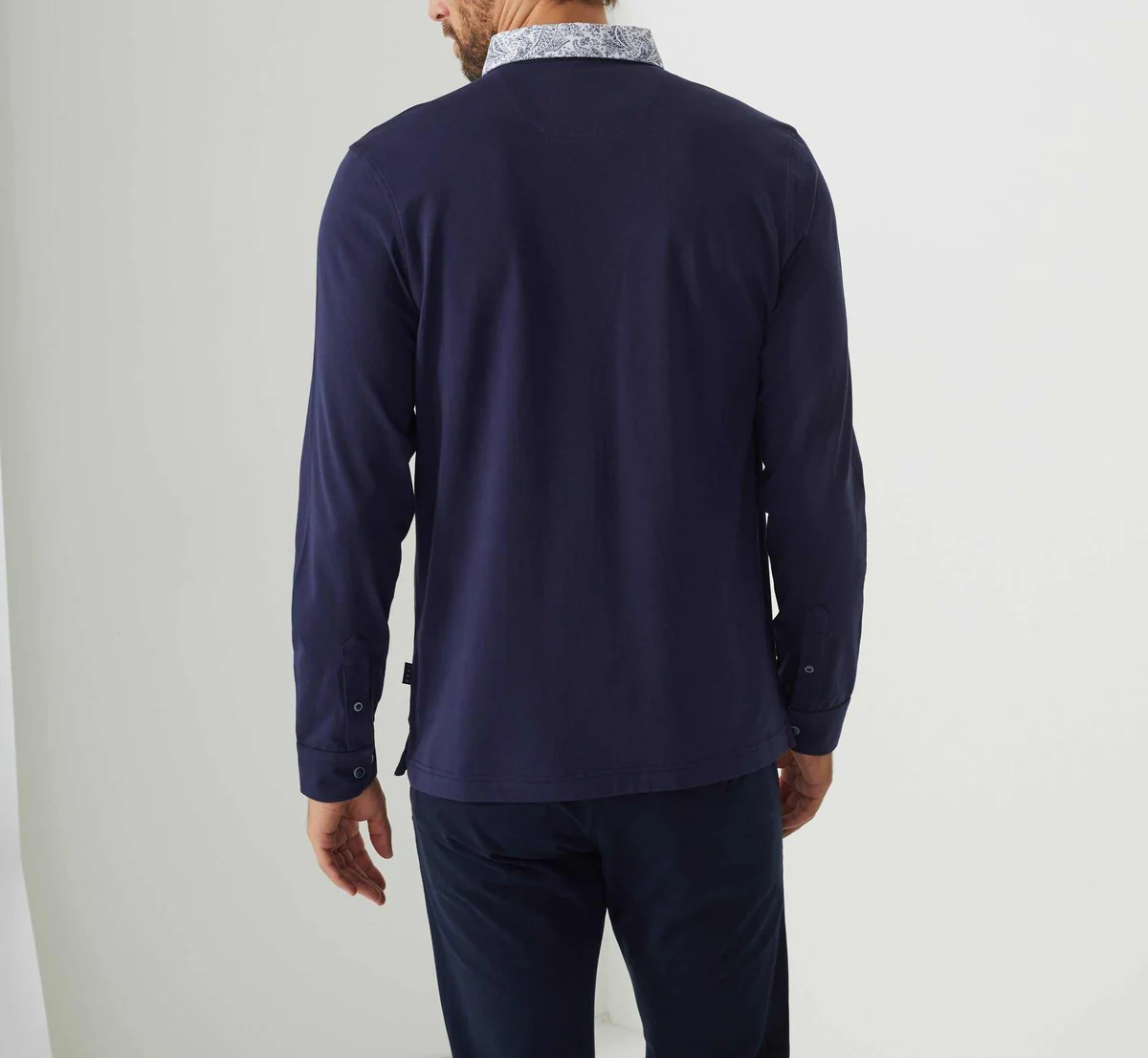 Polo manches longues marine 
