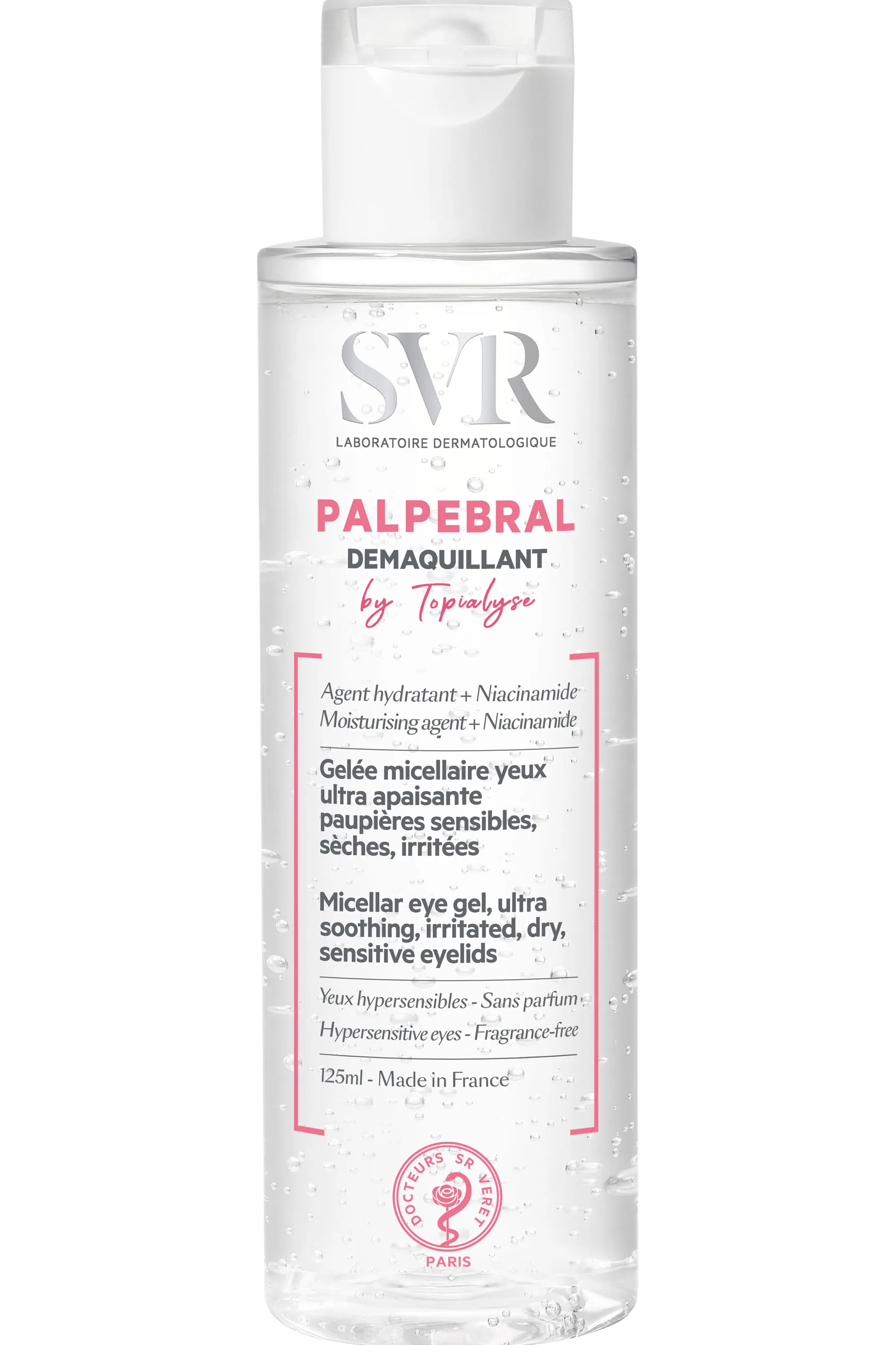 SVR Gelée micellaire démaquillante yeux paupières sensibles, sèches & irritées Palpebral-125 ml