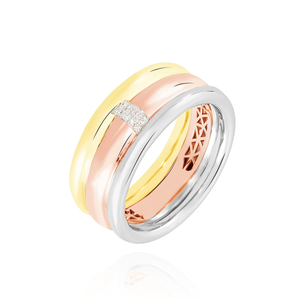 Bague Hajila Or Tricolore Diamant